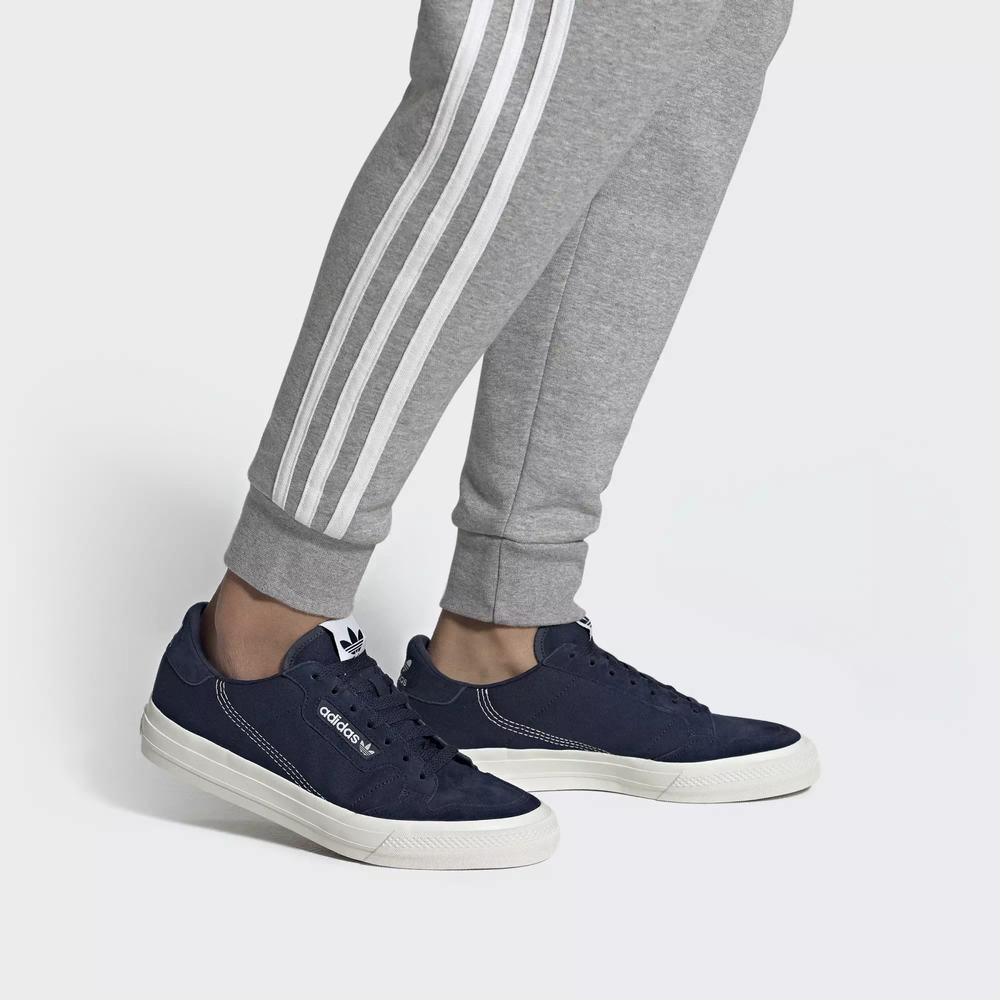 Adidas Continental Vulc Tenis Azules Para Hombre (MX-59046)